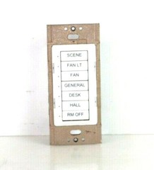 Custom Lutron STWD-7B-WH (White) HomeWorks 7 Scene/ Button Switch A205