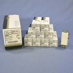 10 Leviton Almond Maintained SPDT Center-OFF Commercial Rocker Switches 5685-2A