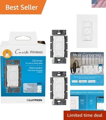 Caseta Smart Dimmer Switch Smart Hub Required, for LED Lights, 150 Watt, Sin…