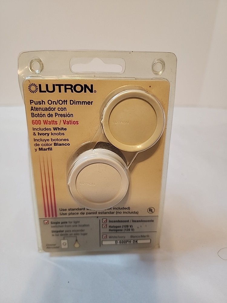 ” NIP ” Lutron Dimmer Single Pole Rotary 120 V 600 W ” GREAT ITEM “