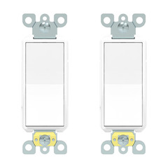 Single Pole Decorator Light Switch, 20A 120V-277V, Rocker Paddle Electrical Wall
