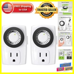 BND-60/U47 Mini Mechanical Outlet Timer, 2-Pack – Maximum Convenience & Control