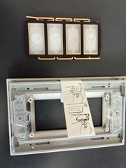 Lutron Palladiom 1 Gang Face Plate w Button Kit Matte Grey (48 pcs available)