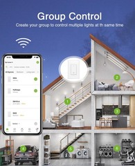 Ghome Smart Switch 3 Way Light Wi-Fi Switch Compatible Alexa And Google Home