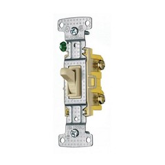 Hubbell Residential Ivory Single Pole Toggle Wall Light Switch 15A Bulk RS115IZ