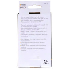 20-Amp 30-Minute In-Wall Spring Wound Countdown Timer Switch, Almond
