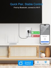 15A Smart Plug, Wi-Fi & Bluetooth Smart Outlet for High-Power Home Appliances…