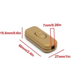 Inline Cord Switch 2-Pack Light Brown Button,6A 250V On/Off Electrical Wire A…