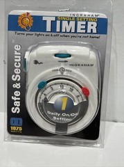 Ingraham 12-820 Wall Plug Outlet Timer Time Control Controller 24 Hr Variable