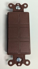 Lutron SC-6PF-SI Six Port Frame Matte Sienna