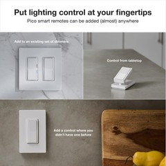 Lutron Diva Smart Dimmer Switch Kit for Caseta Lighting w/ Hub, 1 Pack, White