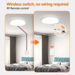Wireless Remote Control Light Switch 110V-240V 1500W 1 Channel 2 Transmitters