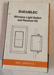 Suraielec Wireless Remote Light Switch: No Wiring, 100ft RF Range,Expandable Kit
