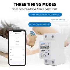 60A Circuit Breaker Timer Smart Switch WIFI For TUYA Energy Meter Current Limit