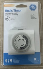 📀 GE Basic Timer Indoor /Plug-In Turns A Lamp ON/OFF , Polarized Outlets – NEW