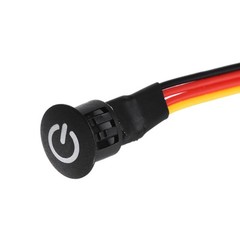 DC 5V Touch Dimmer Switch 10mm Diameter Snap-in Mount Black for LED Lights