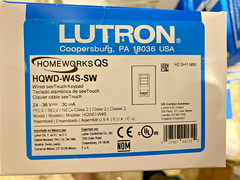 Lutron HQWD-W4S-SW Homeworks QS SeeTouch 4 Button Wired Keypad NEW in BOX
