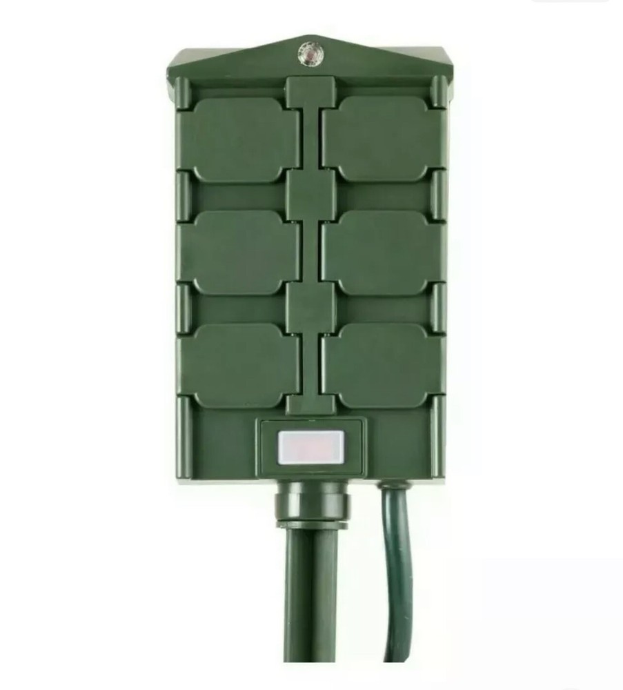 MyTouchSmart – 6 Multi Grounded Outlets – Digital Auto Outdoor Stake Timer New!