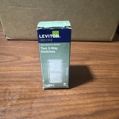 Leviton Decora 15 Amp 120-Volt 3-Way Heavy Duty Switch, White 5693-2WS