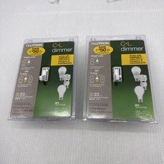 2x Lutron Toggler Dimmer Switch 150-Watt LED 1-Pole/3-Way TGCL-153PH-WH