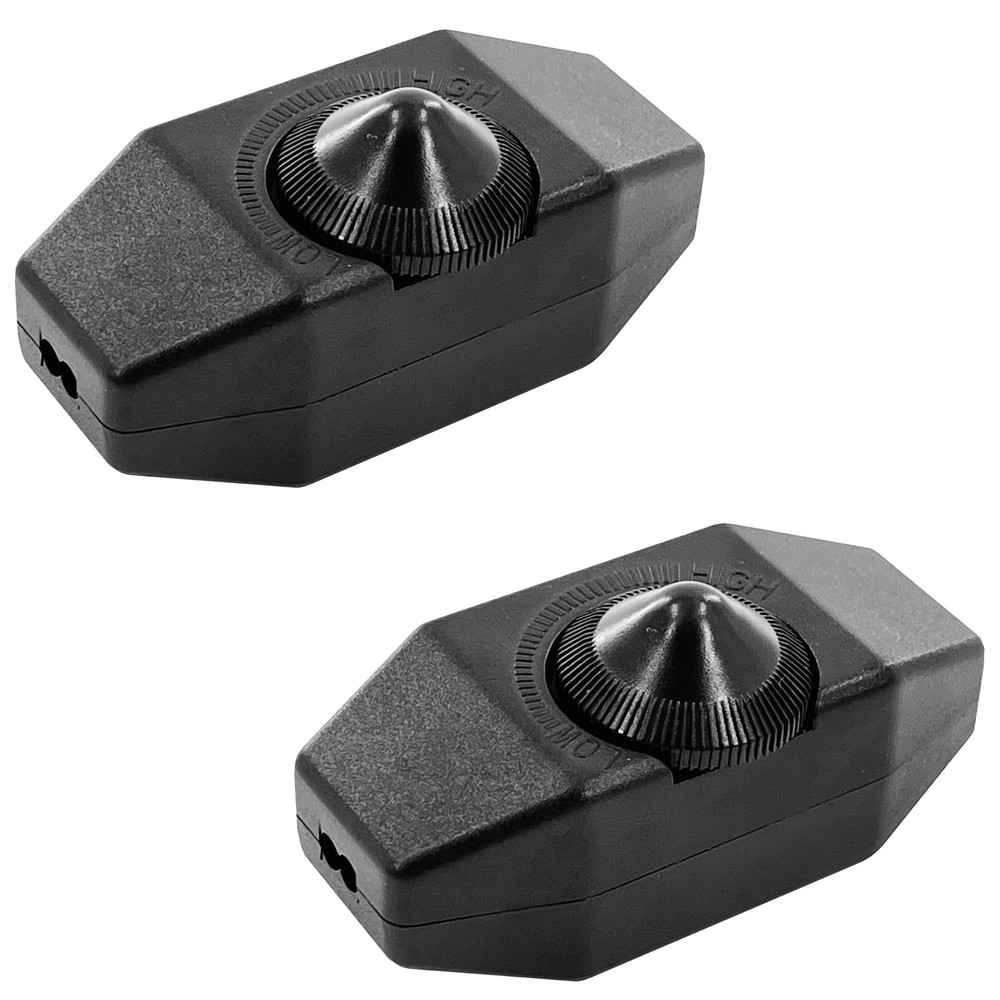 Upgraded UL-Certified 2-Pack Inline Dimmer Switch, Full Range Rotary Cord Swi…