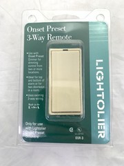 Lightolier Onset Preset 3-Way Remote Ivory Nos Usa Made