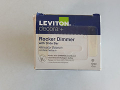 LEVITON DECORA+ Rocker Dimmer with Slide Bar R14-DSL06-1LG Gray Lot of 3 ~ NOS