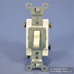 Leviton CS320-2A Almond 3-Way Commercial On/Off Toggle Light Switch Control 20A