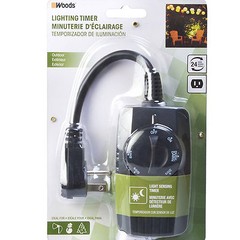 Outdoor 24HR Outlet Garden Dual Waterproof Lighting Timer with Light Sensor