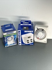 Brinks Timer Indoor Use Digital Screen 120V Rechargeable PLUS 2 added Timers