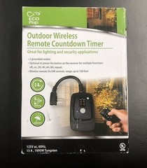 ECO Plugs Outdoor Wireless Remote Countdown Timer – Waterproof – Christmas/Yard