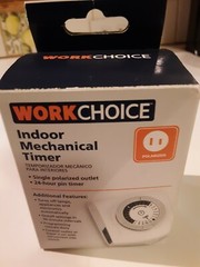 Indoor Mechanical Timer with 1 Polarized Outlet Work Choice 24 HR Pin New In Box