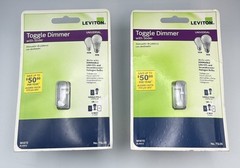 Lot Of 2 Leviton Toggle Universal Dimmers with Slider White #TSL06