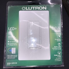 New Lutron Diva Single-pole/3-Way Dimmer DVWCL-153PH White LED+ 150w