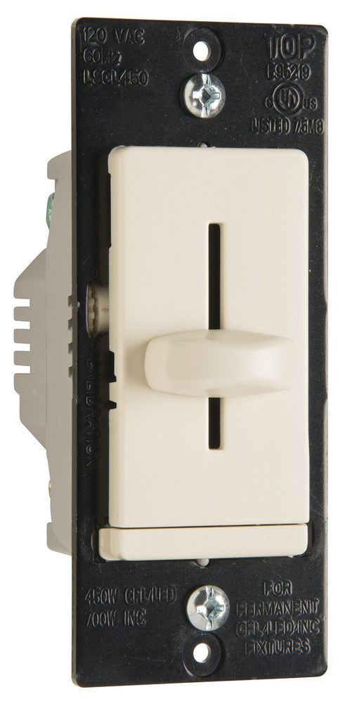 LS TRADEMASTER® CFL/LED/INCANDESCENT SINGLE-POLE, NON-PRESET DIMMER LIGHT ALMOND