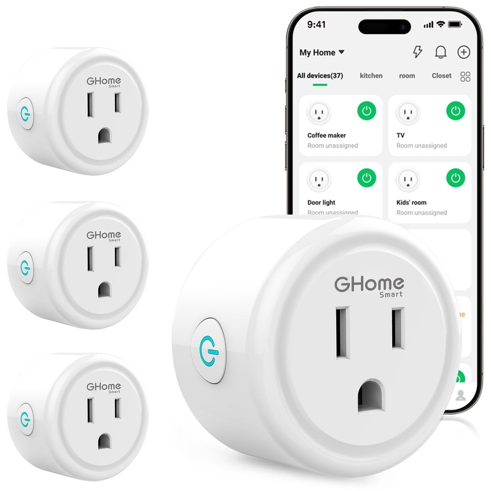 Plug, WiFi Plugs Work with Alexa and Google Home, Outlet Timer with APP Remot…