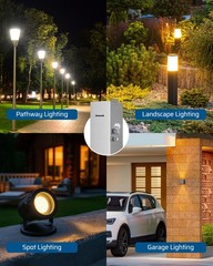 120VAC Dusk to Dawn Sensor, Light Sensor Switch, Swivel Mount, Photocell Light