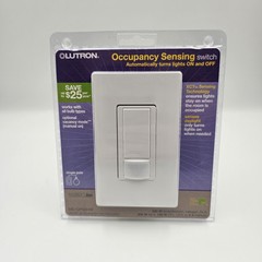Lutron Maestro Motion Sensor Light Switch w/ Wallplate for Bathroom, Garage