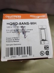 Lutron Homeworks QS HQRD-8ANS-WH 8Amp White Designer Switch