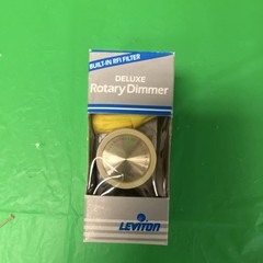 Leviton Deluxe Rotary Dimmer Single Pole 600W 120V Beige 101-6602-ISP