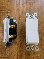 2 Leviton Decora 15 Amp Single-Pole Rocker Switch 5601-2WM White 15A- 120/277V