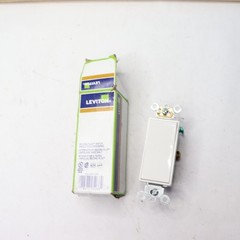 Leviton Single-Pole Decora Plus Rocker AC Quiet Switch White 20A 120/277V