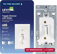 Leviton Toggle Slide LED Advanced Dimmer Switch for 150W Dimmable LED, Halogen a