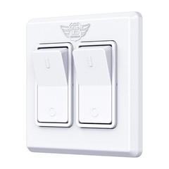 Modern Double SPST On-Off Switch with Bezel, 12-Volt, for RV, Trailer, Camper…