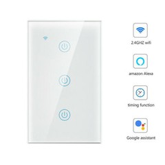 WIFI Control Wall Touch Panel Socket Light Wall Switch Glass Touch Panel