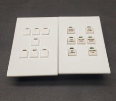 LiteTouch/Savant 1-9 Button Keypad Cover Only • Plastic White • Made In USA