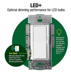 Lutron Diva DVSCCL-153P-SL Dimmer Led+ Color Match BEHR HEMATITE N460-6 Slate