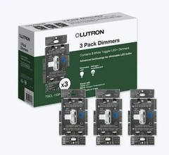 Lutron Toggler LED+ Dimmer Switch 3-Pack – White (TGCL-153P-WH-3)