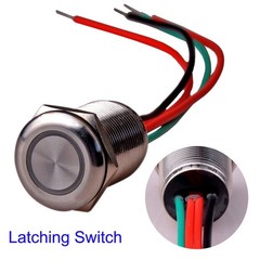 Touch Switch UT19Z11 Latching DC 6V-24V Blue LED On Fits 19mm 3/4 Mount Hole