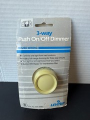 NOS Leviton 3-way Push On/Off Dimmer 805-6683